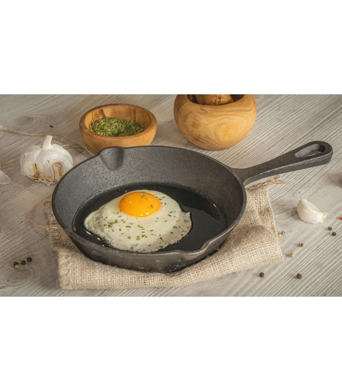 New Skillet - Koekenpan - Gietijzer - ø 20 cm - zonder anti-aanbaklaag Potten & Pannen