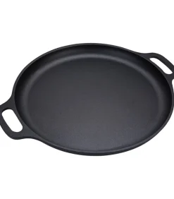 Skillet gietijzer - koekenpan - PFAS vrij - 32cm - zonder steel - Paellapan - BBQ accessoires - Geschikt voor Green Egg Potten & Pannen