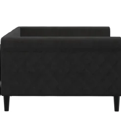 Hot Slaapbank 100x200 cm fluweel zwart Bedden