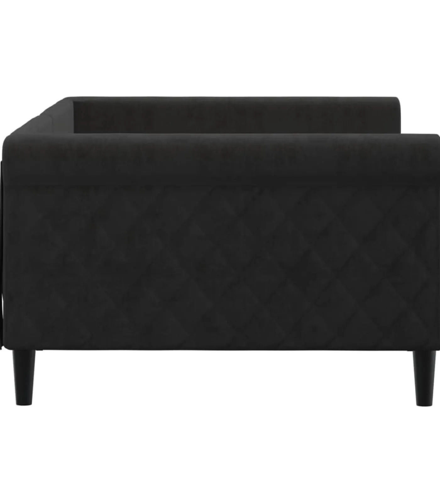 Hot Slaapbank 100x200 cm fluweel zwart Bedden