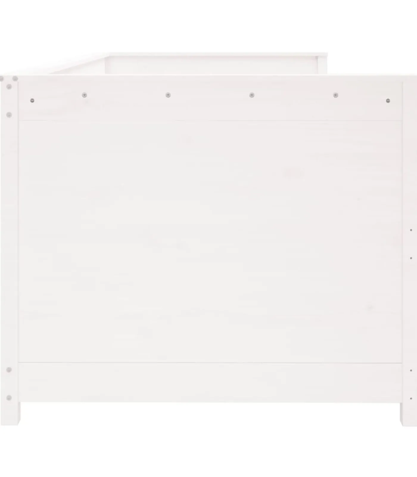 Discount Slaapbank zonder matras 100x200 cm massief grenenhout wit Bedden