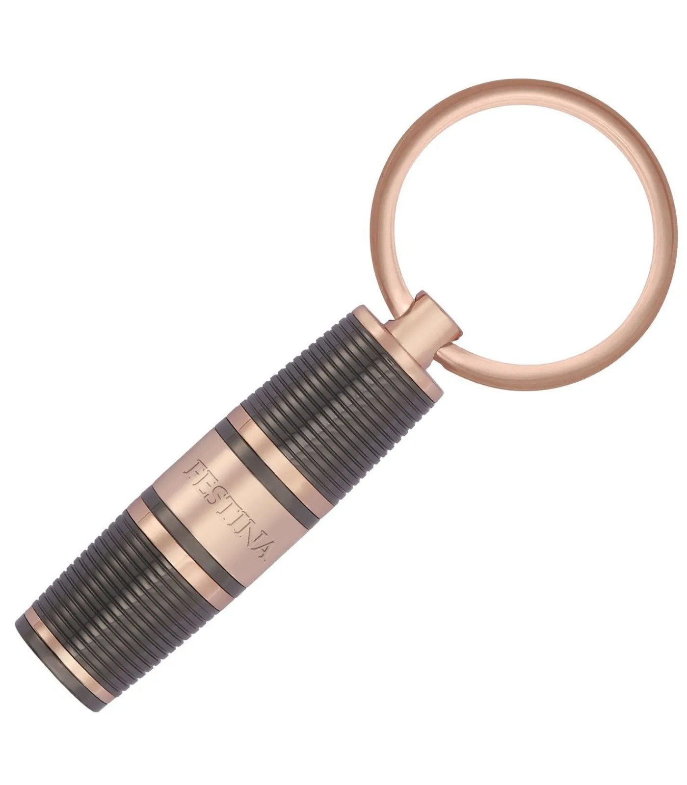 Outlet Sleutelhanger Bold Stripe Gun & Rosegold Decoratie