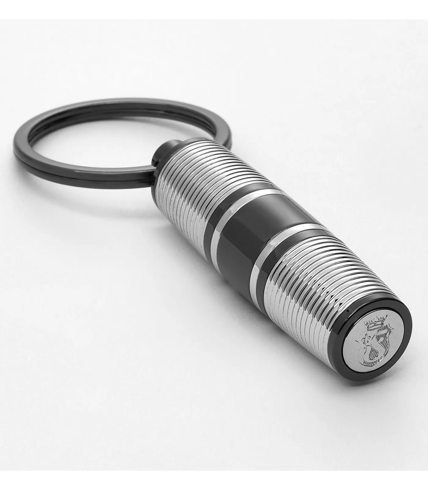 Online Sleutelhanger Bold Stripe Chrome & Gun Decoratie