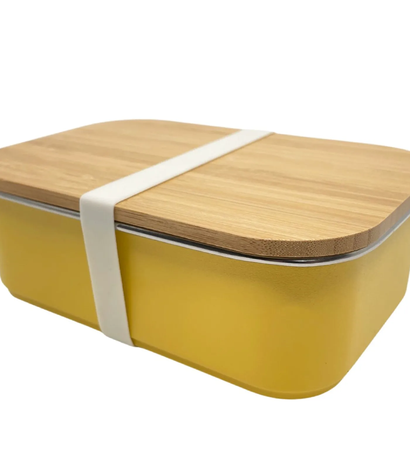 Outlet - RVS Lunchbox - Geel Keukenaccessoires