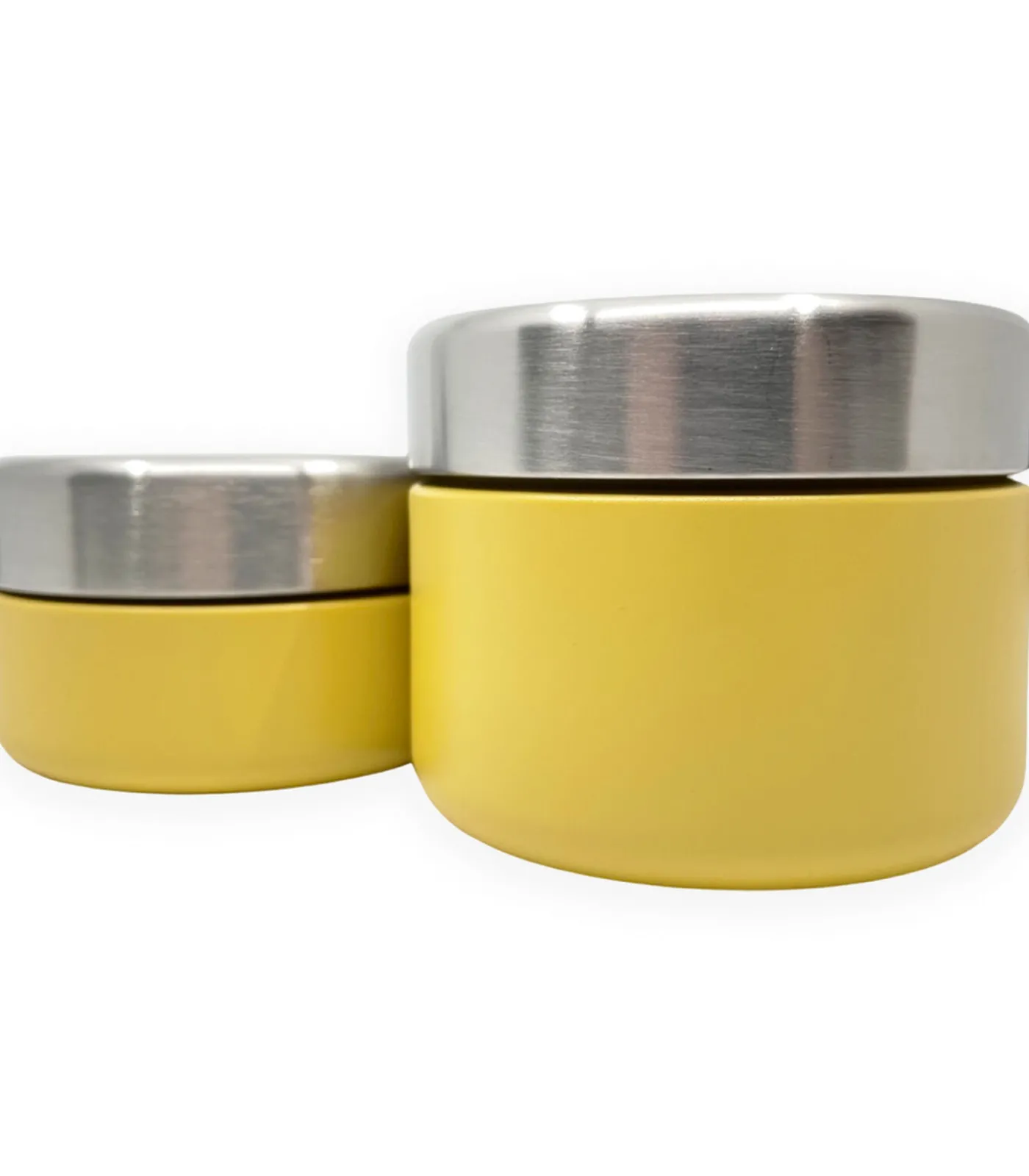 Hot RVS fruitbakjes set - snackdoosjes 280ml 420ml geel Tafelgerei