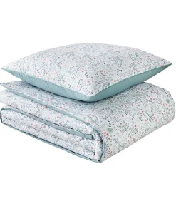 Best Sous l'océan - Bedlinnenset Dekbedovertrek + effen katoenen vierkante kussenslopen 140x200 Dekbedovertrekken