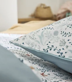 Best Sous l'océan - Bedlinnenset Dekbedovertrek + effen katoenen vierkante kussenslopen 140x200 Dekbedovertrekken