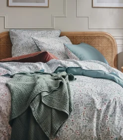 Discount Sous l'océan - Laken in katoen perkal met print 180x290 Lakens