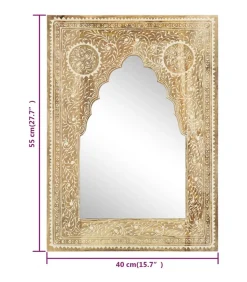 Spiegel handgeschilderd 40x55 cm massief mangohout Spiegels