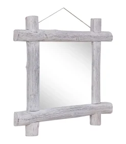 Hot Spiegel houtblokken 70x70 cm massief gerecycled hout Spiegels