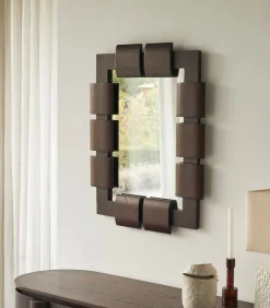 Clearance Spiegel in mindihout 85x67,5 cm Isaac Spiegels