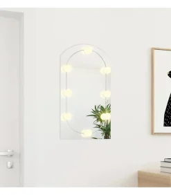 Clearance Spiegel met LED-verlichting boog 70x40 cm glas Spiegels