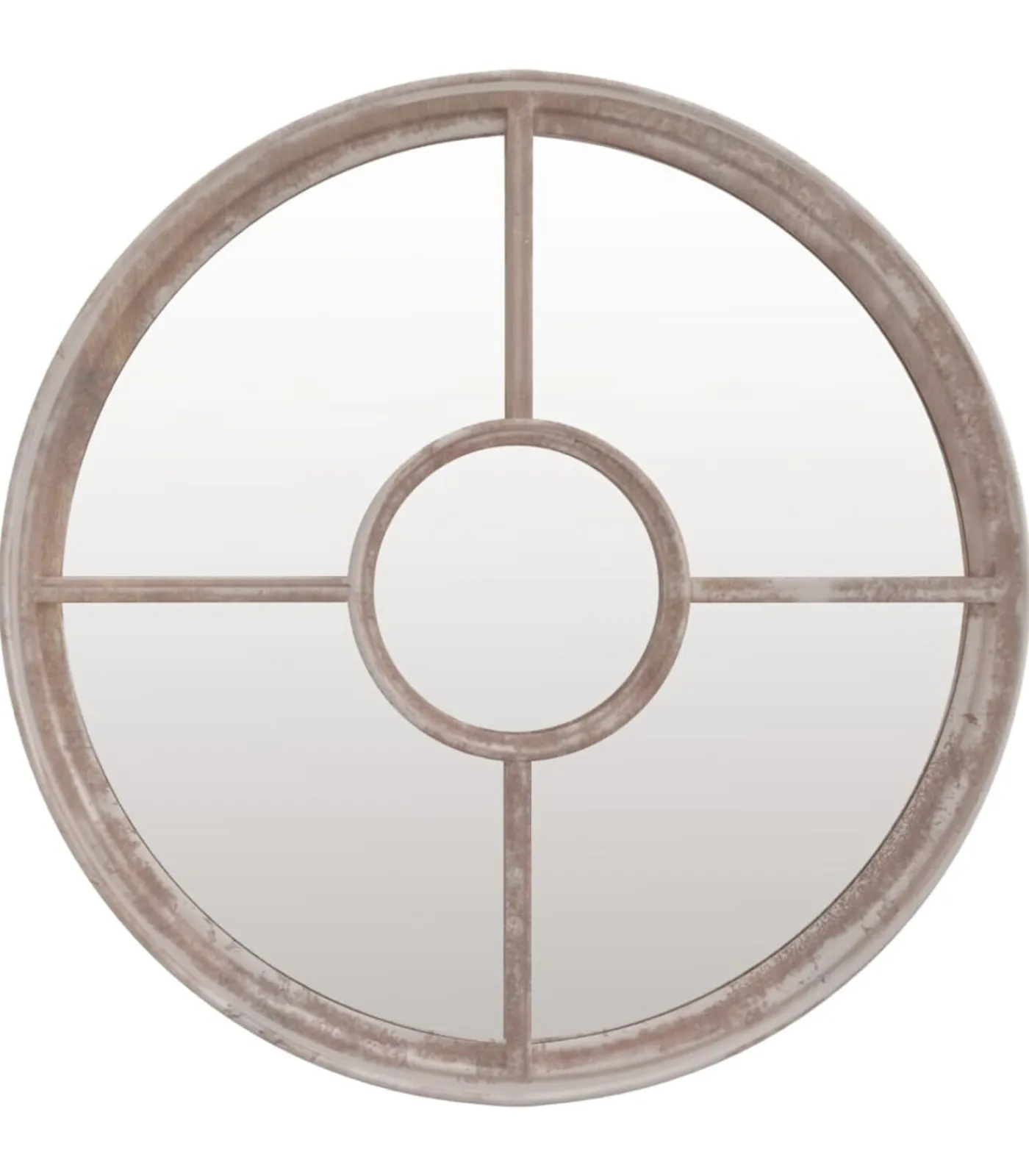 Best Spiegel rond 60x4 cm ijzer zandkleurig Spiegels