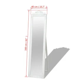 New Spiegel vrijstaand barok stijl 160x40 cm wit Spiegels