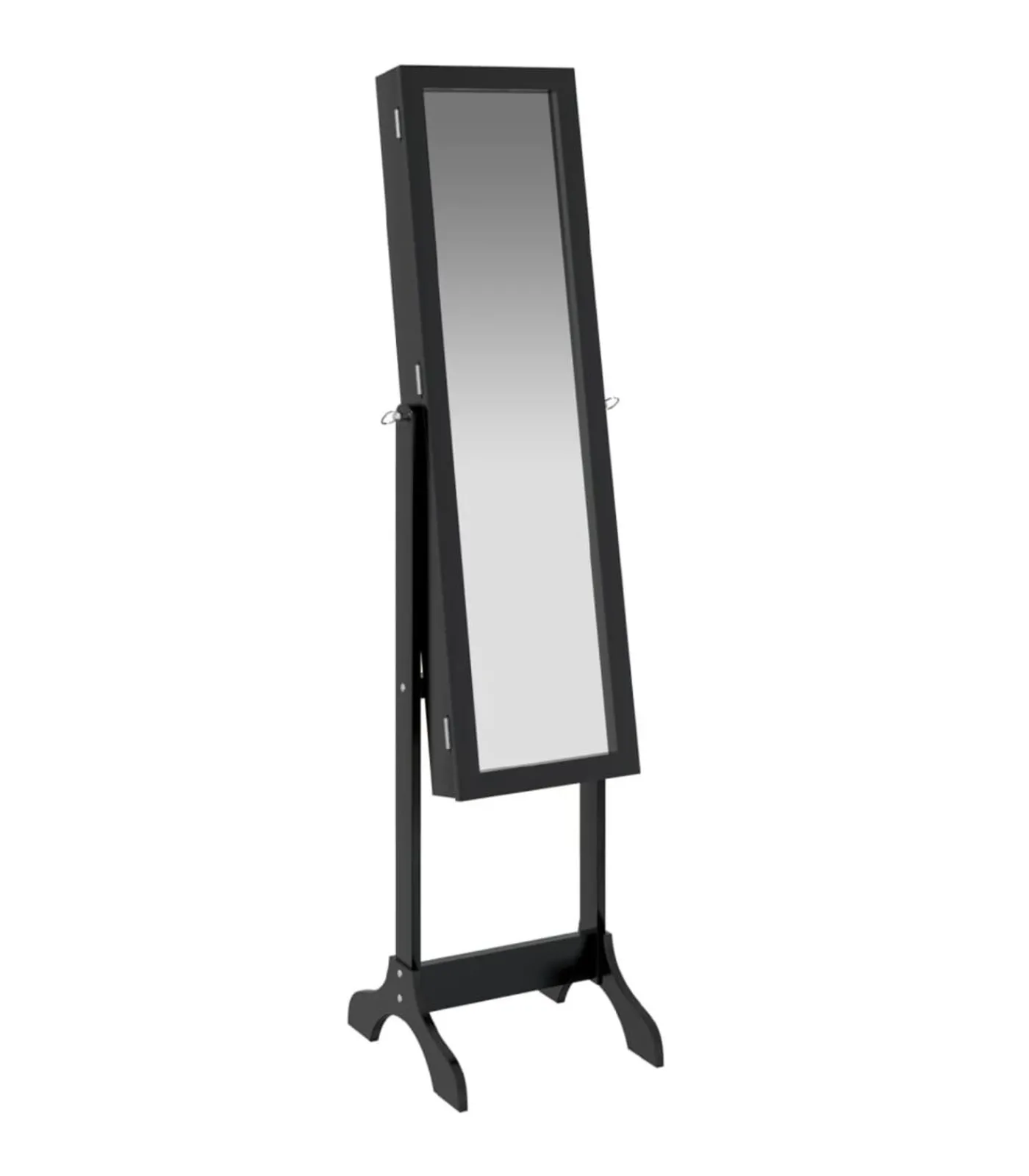 New Spiegel vrijstaand 34x37x146 cm zwart Spiegels