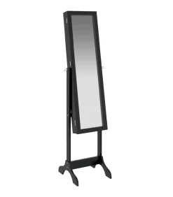 New Spiegel vrijstaand 34x37x146 cm zwart Spiegels