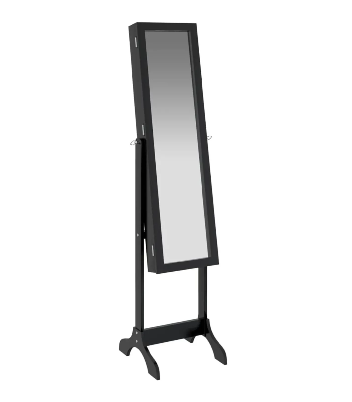 New Spiegel vrijstaand 34x37x146 cm zwart Spiegels