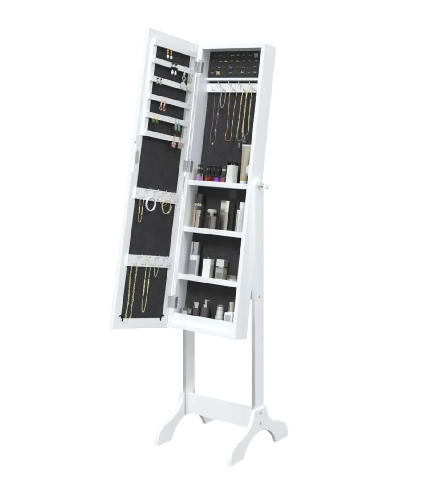 Best Spiegel vrijstaand 34x37x146 cm wit Spiegels