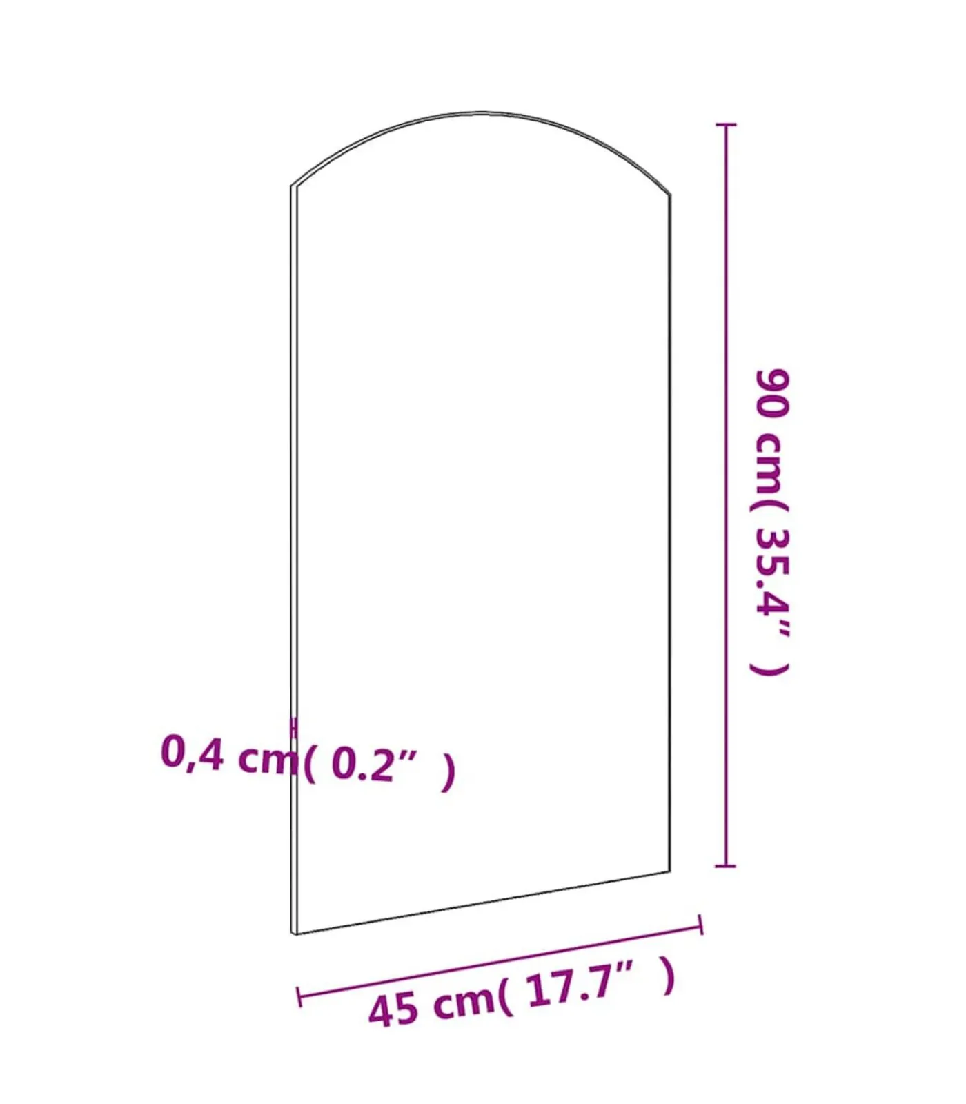 Sale Spiegel 90x45 cm glas Spiegels