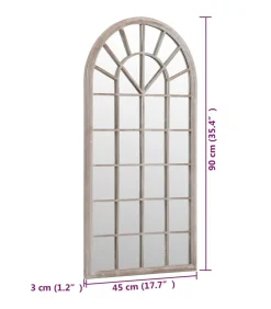 Outlet Spiegel 90x45 cm ijzer zandkleurig Spiegels
