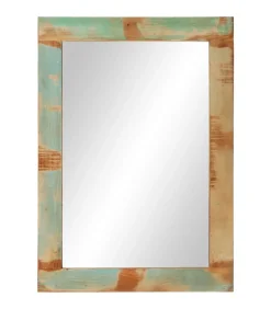 Online Spiegel 70x50 cm massief gerecycled hout en glas Spiegels