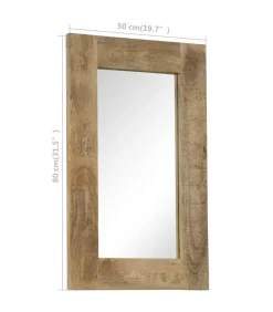 Spiegel 50x80 cm massief mangohout Spiegels