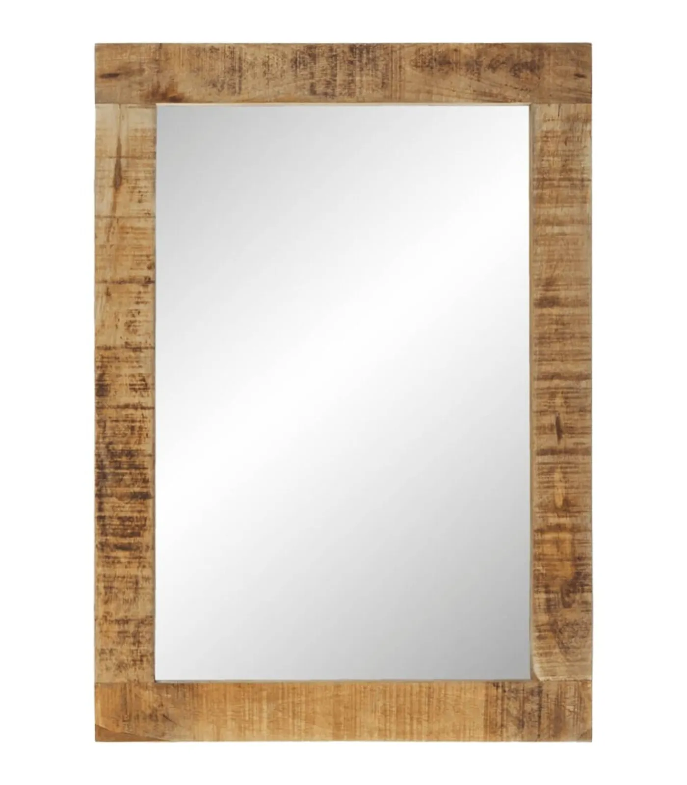 Outlet Spiegel 70x50 cm massief mangohout en glas Spiegels