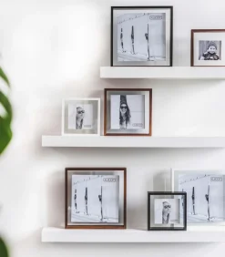 Sale SQUARE FLOATING Box 32 x 32 donker hout Fotolijsten