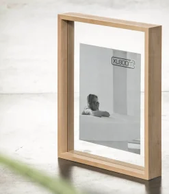 Hot SQUARE FLOATING Box 25 x 25 licht hout Fotolijsten