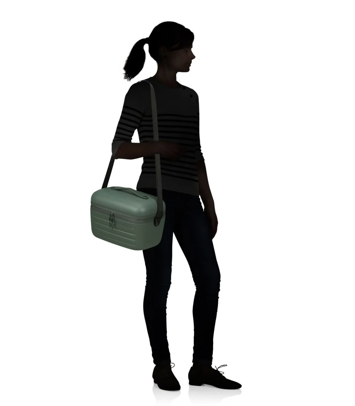 New Stackd Beauty Case 25 x 23 x 35 cm SAGE Toilettassen