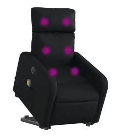 Online Sta-op-massagestoel elektrisch kunstleer zwart Zetels