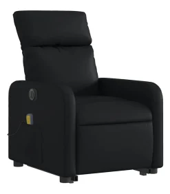 Online Sta-op-massagestoel elektrisch kunstleer zwart Zetels