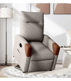 Best Sta-op-stoel elektrisch verstelbaar stof taupe Zetels