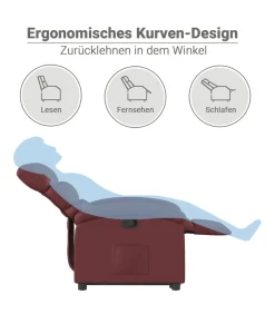 Hot Sta-op-stoel kunstleer wijnrood Zetels