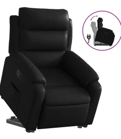 Sta-op-stoel kunstleer zwart Zetels