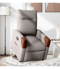 Outlet Sta-op-stoel verstelbaar stof taupe Zetels