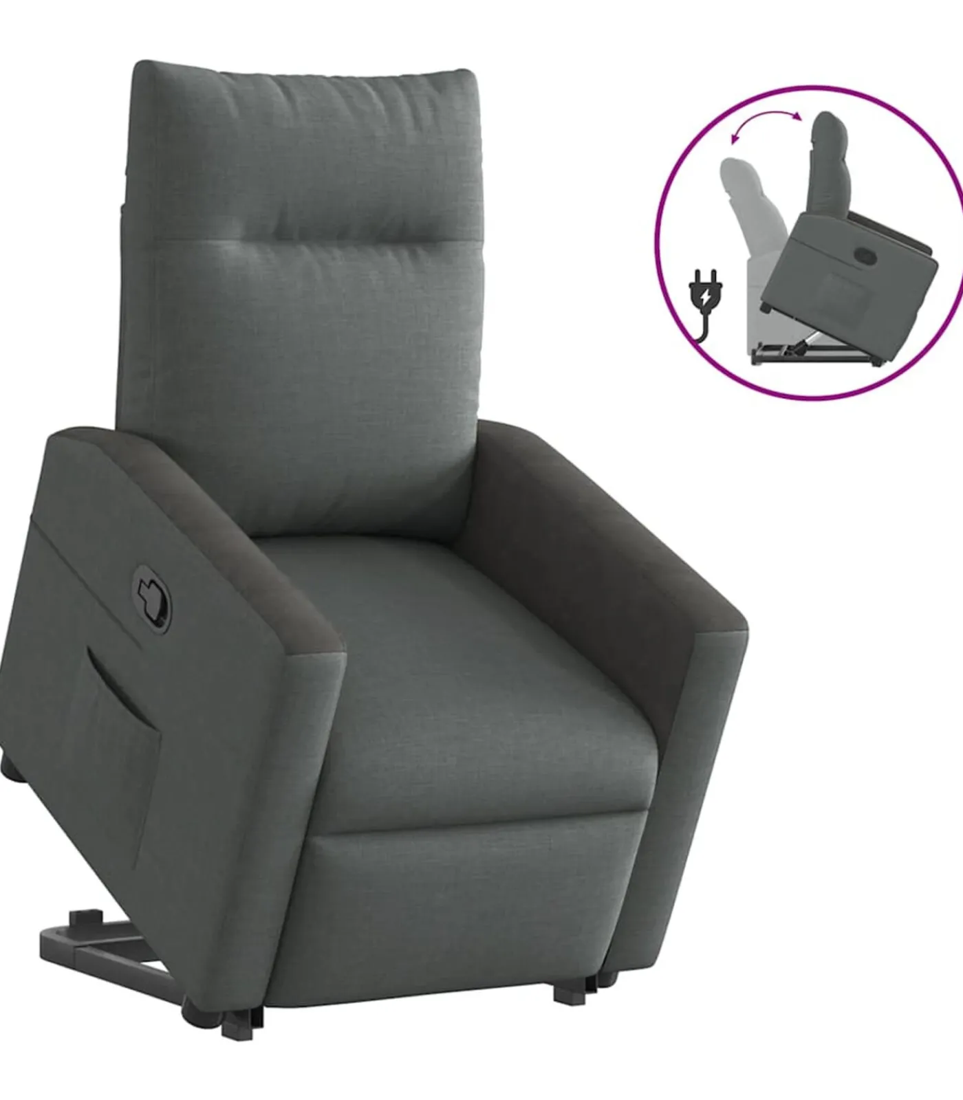 Hot Sta-op-stoel verstelbaar stof donkergrijs Zetels