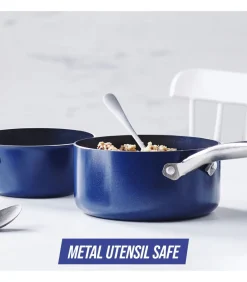 Outlet Steelpannenset - ø 15 en ø 18 cm - Keramische anti-aanbaklaag Potten & Pannen