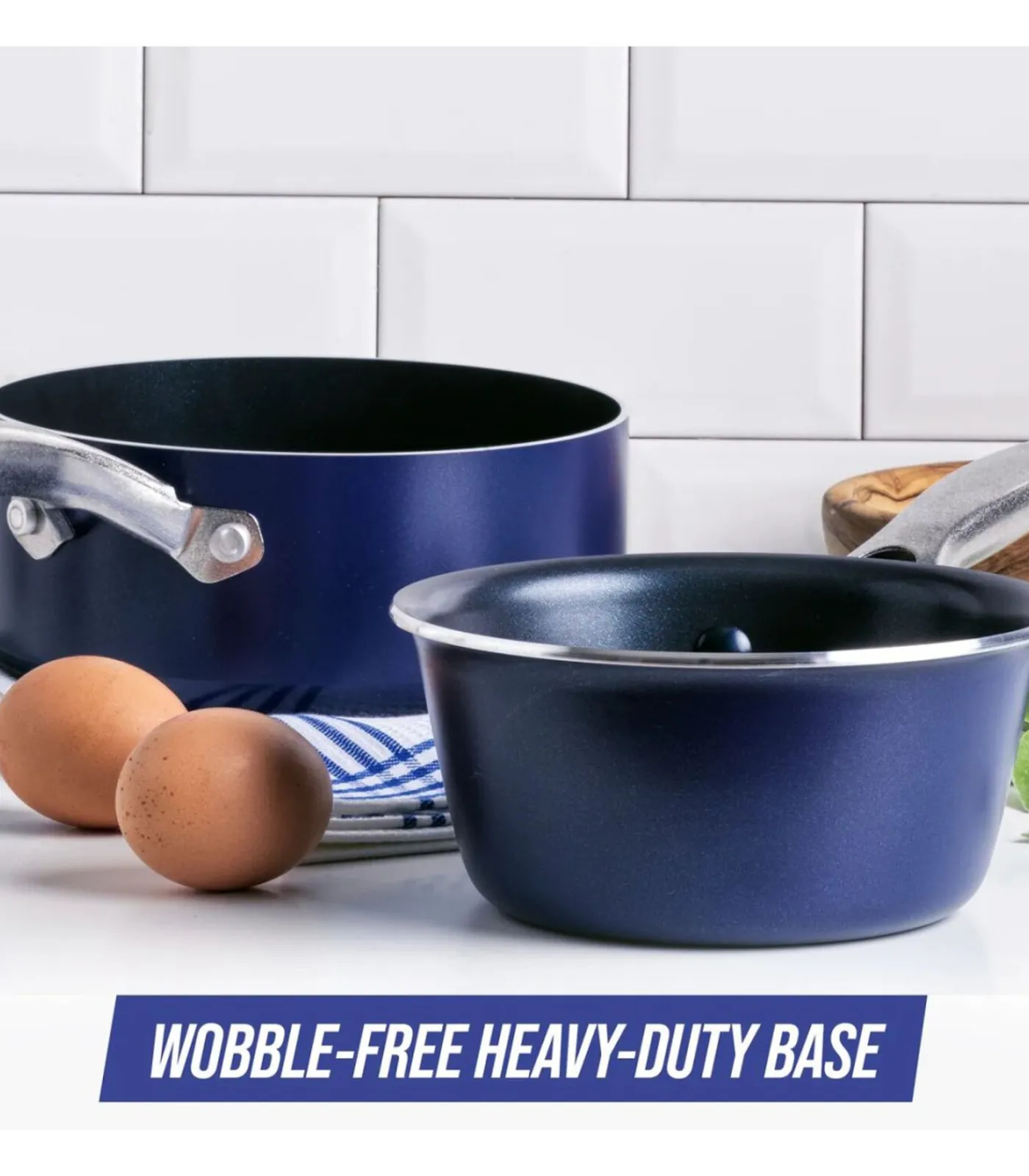 Outlet Steelpannenset - ø 15 en ø 18 cm - Keramische anti-aanbaklaag Potten & Pannen