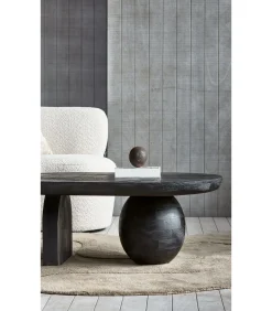 Steppe Salontafel - Mango Hout - Zwart - 38x110x72 Tafels