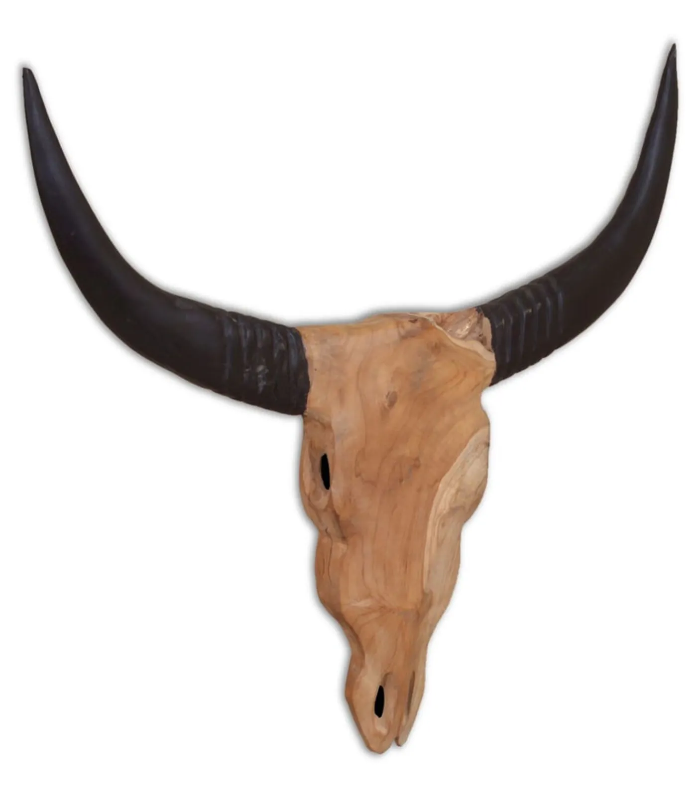 Discount Stierenbeeld wandgemonteerd 69x6x60 cm teakhout Decoratie