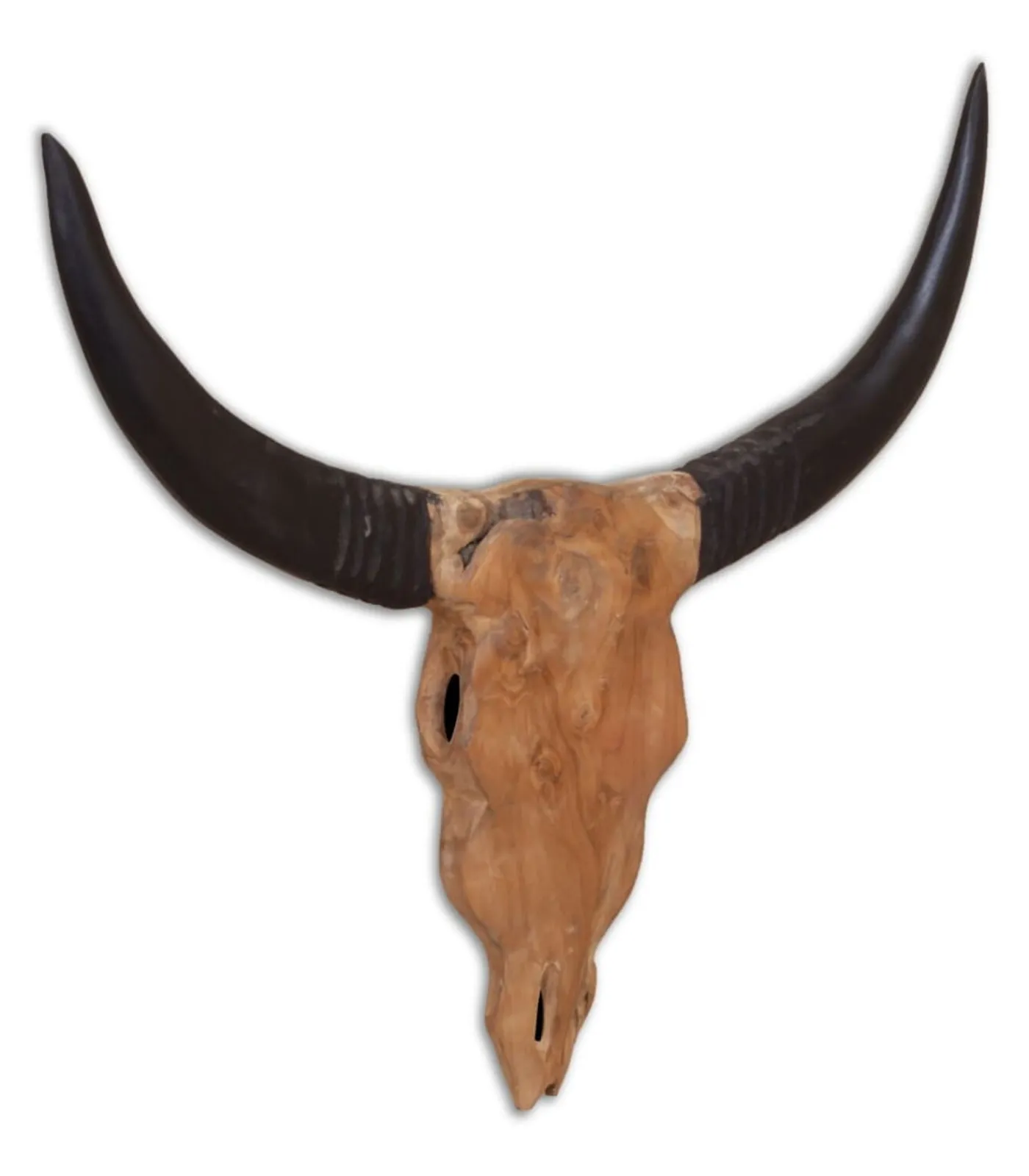 Discount Stierenbeeld wandgemonteerd 69x6x60 cm teakhout Decoratie