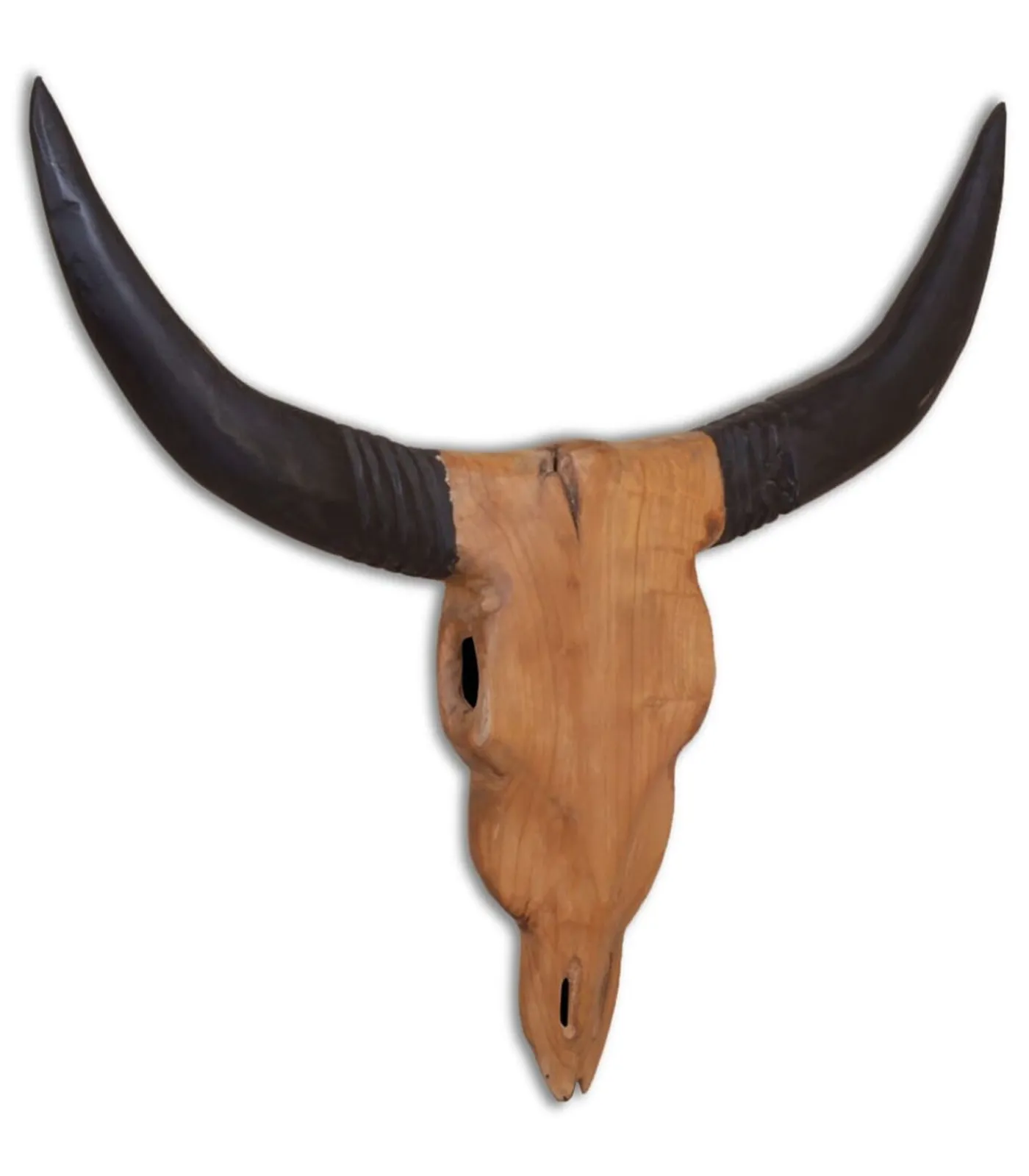 Discount Stierenbeeld wandgemonteerd 69x6x60 cm teakhout Decoratie