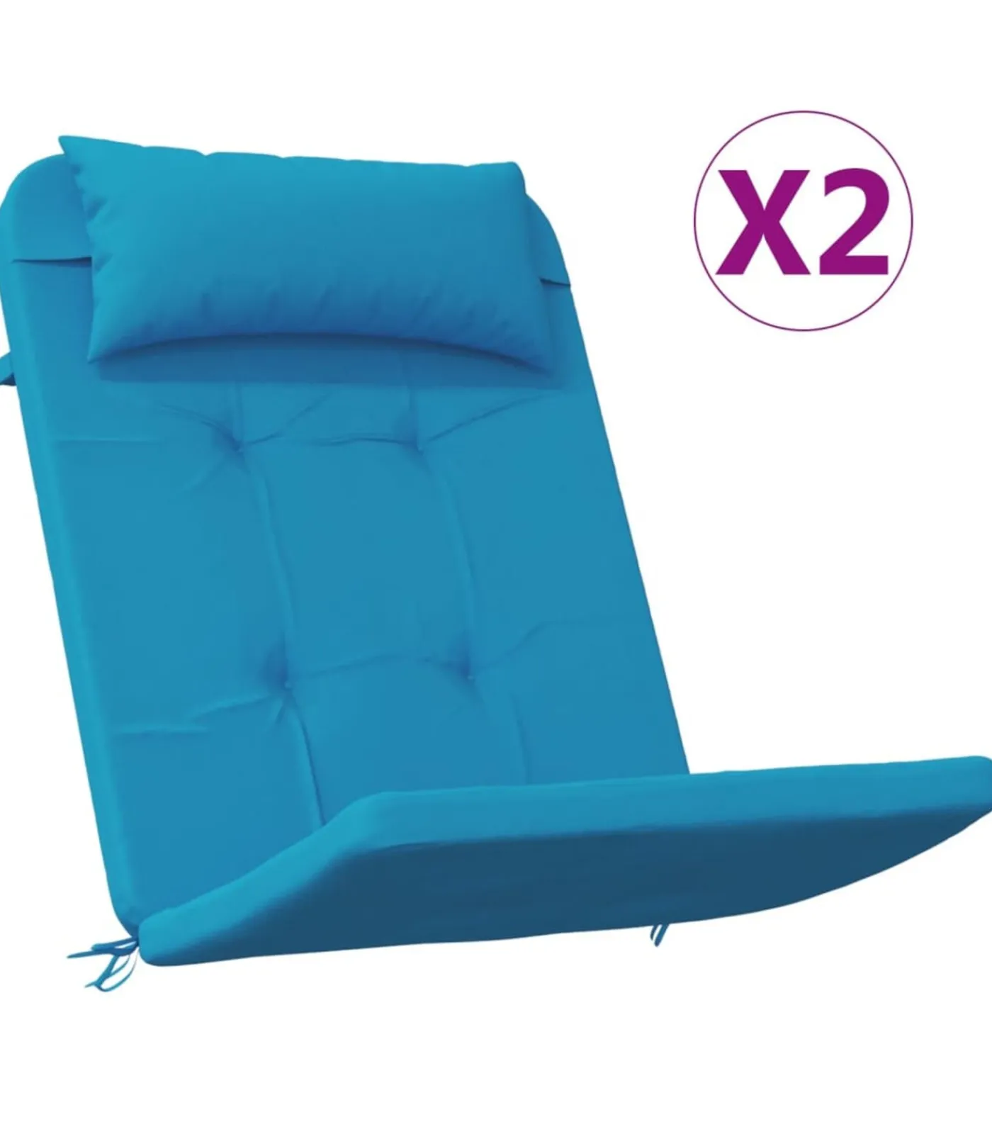 Hot Stoelkussens 2 st Adirondack oxford stof lichtblauw Zetels