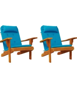 Hot Stoelkussens 2 st Adirondack oxford stof lichtblauw Zetels