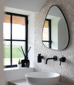 Outlet Stone Large - Spiegel - Zwart Spiegels