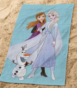 Discount Strandlaken met print, 100% katoen, HOME FROZEN 2 AZUR Handdoeken