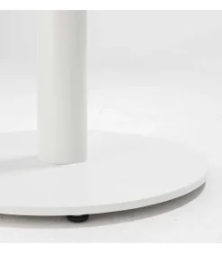 Online Tafel hoog rond 60 cm witte poot en zwarte marmeren bekleding Tafels