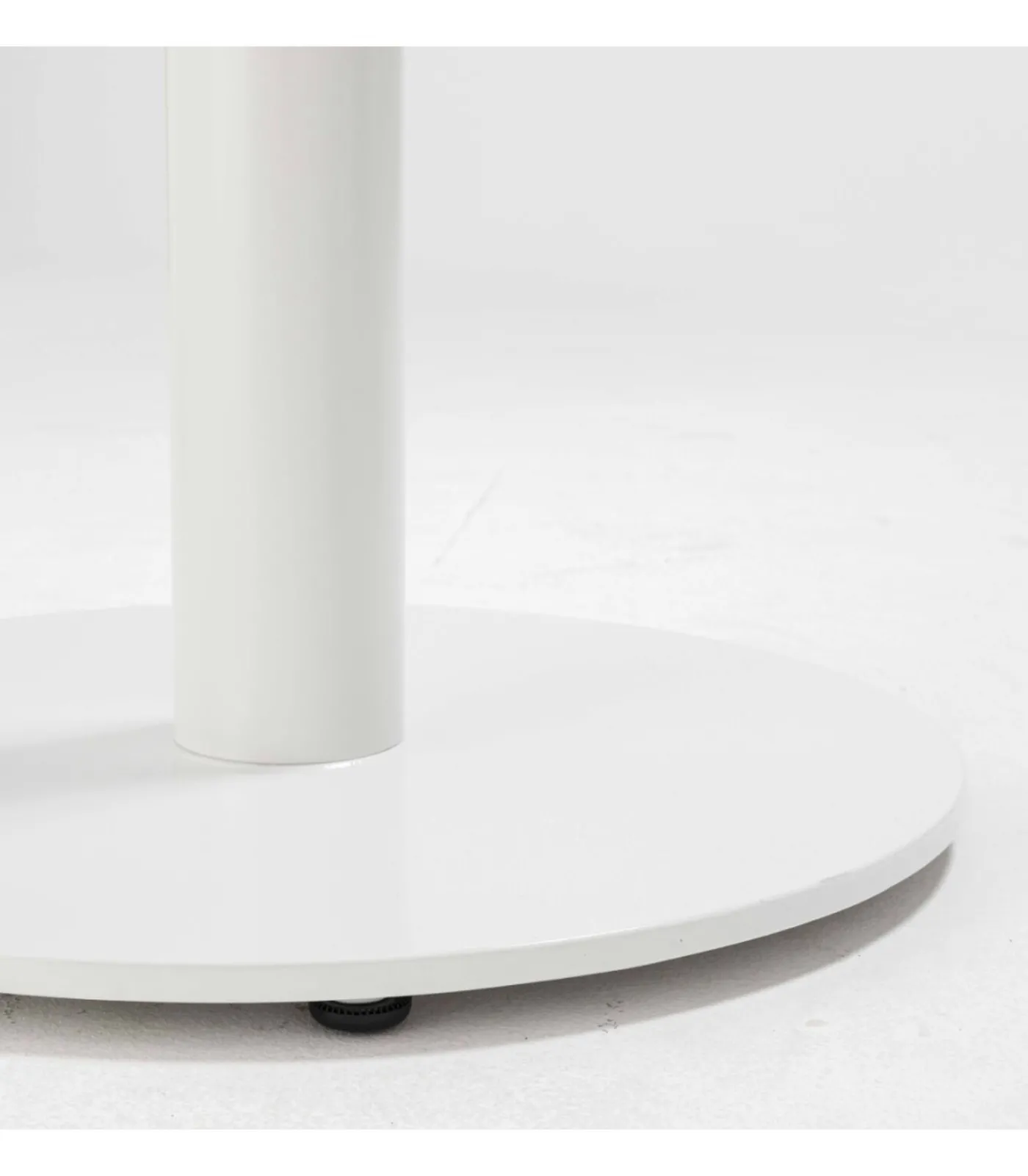 Online Tafel hoog rond 60 cm witte poot en zwarte marmeren bekleding Tafels