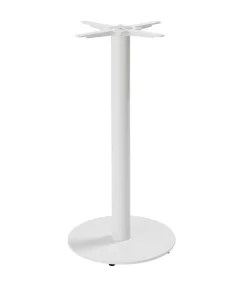 New Tafel hoog rond 60 cm witte poot en terrazzo bekleding Tafels